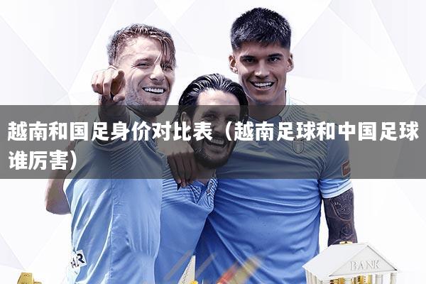 越南和国足身价对比表（越南足球和中国足球谁厉害）